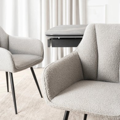 Обідній стілець Mebel Elit NAWARA Boucle Сірий ME.NAWARA/P/CZ/TB/K фото - 8