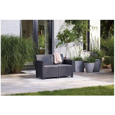 Садовый диван Keter ELODIE 2 Антрацит 86218570 фото - 3