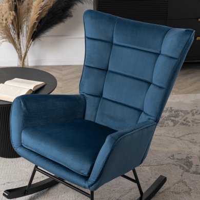 Кресло-качалка мягкое Mebel Elit JACKSON Welur Синий - 8 Кресло-качалка мягкое Mebel Elit JACKSON Welur Синий ME.JACKSON/GR/V/FW фото - 8