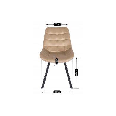 Обідній стілець Mebel Elit RICK Welur Бежевий ME.RICK/BZ/V/K фото - 11