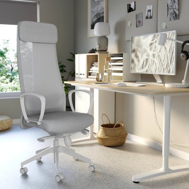IKEA Офісне крісло MARKUS Світло-сірий (ИКЕА МАРКУС) 10521858 фото - 9