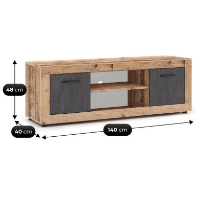Тумба під ТВ Mebel Elit BLAGO Необроблений дуб W.LUNA/OSL/MA/RTV2D фото - 5