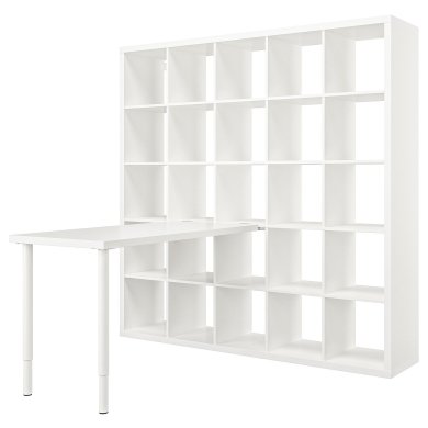 IKEA Стеллаж с столом KALLAX/LAGKAPTEN Белый (ИКЕА КАЛЛАКС/ЛАГКАПТЕН) 59481653