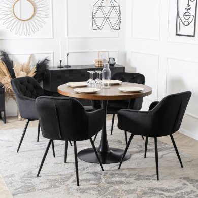 Обеденный стул поворотный Mebel Elit IDA Welur Черный ME.IDA/CZ/V/K фото - 7