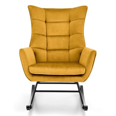 Кресло-качалка мягкое Halmar BAZALTO Горчичный V-CH-BAZALTO-FOT-MUSZTARDOWY фото - 5