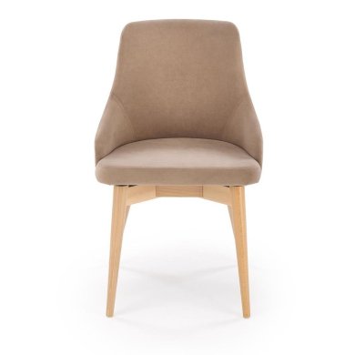 Обеденный стул поворотный Halmar MALAGA Бежевый V-PL-N-MALAGA-MAVEL38/STELAR16 фото - 4