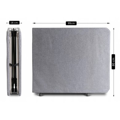 Раскладная кровать Mebel Elit VERITAS 80x190 см Серый - 10 Раскладная кровать Mebel Elit VERITAS 80x190 см Серый ME.VERITAS/P/T/LOZ фото - 10