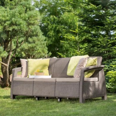 Садовий диван Keter CORFU LOVE SEAT MAX Капучино - 3 Садовий диван Keter CORFU LOVE SEAT MAX Капучино 258978 фото - 3