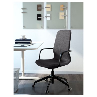 IKEA Офісне крісло LANGFJALL Темно-сірий (ИКЕА ЛАНГФЬЯЛЛ) 29178074 фото - 13