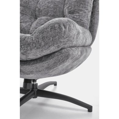 Кресло мягкое поворотное с подставкой Halmar PESTO Пепельный V-CH-PESTO-FOT-POPIELATY фото - 8