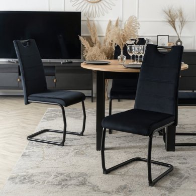 Обеденный стул Mebel Elit LOPEZ Welur Черный ME.LOPEZ/CZ/CZ/V/K фото - 5