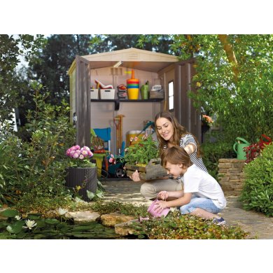 Садовий будиночок Keter FACTOR 178х196x208 см Бежевий 230452-1 фото - 13