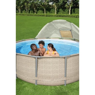 Каркасный бассейн Bestway 5614V POWER STEEL 396х107 см Бежевый 5614V фото - 10