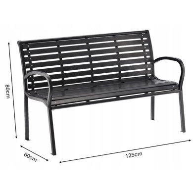 Садовая скамья Garden Line MEB5842 Черный - 8 Садовая скамья Garden Line MEB5842 Черный MEB5842 фото - 8