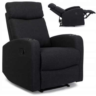 Крісло м'яке розкладне з реклайнером Mebel Elit ALAN Чорний - 2 Крісло м'яке розкладне з реклайнером Mebel Elit ALAN Чорний ME.ALAN2/CZ/T/FW фото - 2