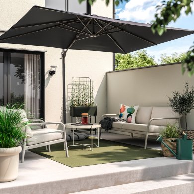 IKEA Садовый зонт SEGLARO/IGGON 330х240 см Антрацит (ИКЕА СЕГЛАРО/ИГГОН) 79576221 фото - 3