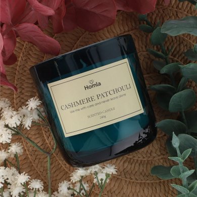 Ароматическая свеча Homla VERDE Cashmere Patchouli | Синий 164615 фото - 7