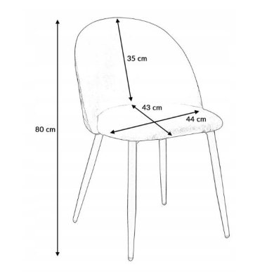 Обідній стілець Kontrast Sofia Коричневий 5.90.26083 фото - 5