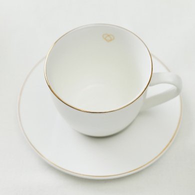 Чашка с блюдцем Homla BASIC 210 мл | Белый / Золотой - 7 Чашка с блюдцем Homla BASIC 210 мл | Белый / Золотой 164307 фото - 7