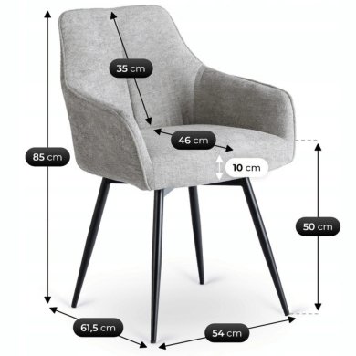 Обеденный стул Mebel Elit PALMA Серый ME.PALMA/JP/CZ/T/K фото - 6