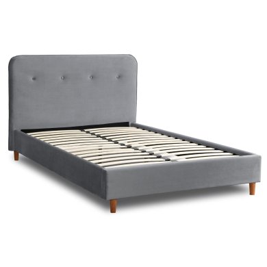 Кровать Mebel Elit DENNIS Welur 120x200 см Серый ME.DENNIS/120/CP/V/LOZ фото - 2