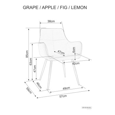 Обідній стілець Signal FIG Welur Зелений FIGVCZ фото - 6