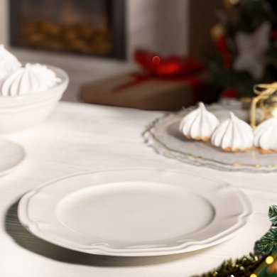 Тарілка Homla JASMINE 27 см Білий - 4 Тарілка Homla JASMINE 27 см Білий 221310 фото - 4