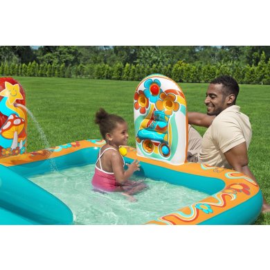 Надувной детский бассейн Bestway 53164 РЕТРО 193х152х74 см Принт BES53164 фото - 8