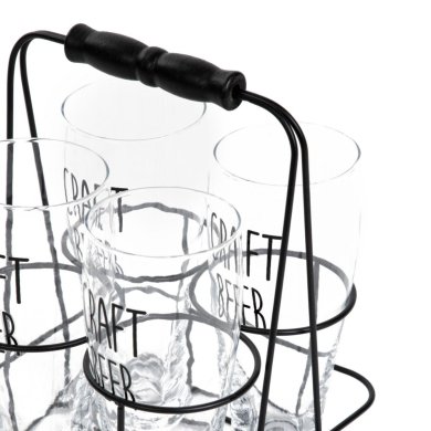 Набір келихів для пива з підставкою Homla RAYA 4 шт Прозорий - 3 Набір келихів для пива з підставкою Homla RAYA 4 шт Прозорий 228029 фото - 3