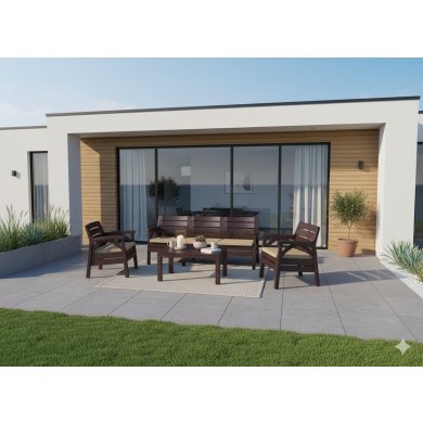 Комплект садових меблів Garden Line SANTANA BIG Коричневий KAS0867/1 фото - 4