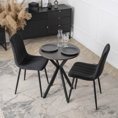 Обеденный стол Mebel Elit LAUREN 60 см Черный ME.LAUREN/CZ/CZ/S60 фото - 6