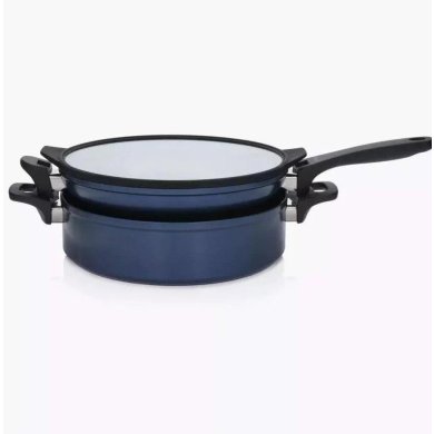 Набор из сковороды, кастрюли и крышки Duka INDIGO 3 шт Синий - 9 Набор из сковороды, кастрюли и крышки Duka INDIGO 3 шт Синий 1218741 фото - 9