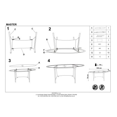Садовый стол Halmar MASTER Коричневый V-CH-MASTER-ST фото - 3