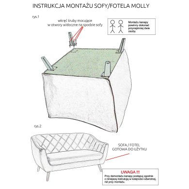 Крісло м'яке Signal MOLLY 1 Welur Зелений MOLLY1V78Z-P фото - 2
