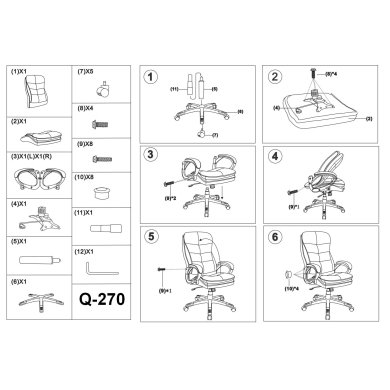 Офісне крісло Signal Q-270 Чорний OBRQ270C фото - 2