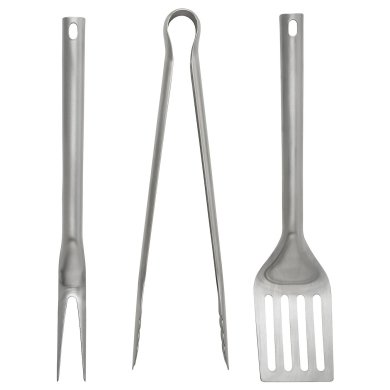 IKEA Аксессуары для гриля GRILLTIDER 3 шт Серебристый (ИКЕА ГРИЛЛТАЙДЕР) 90564721