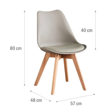 Обеденный стул Meven COPENHAGA Серый - 3 Обеденный стул Meven COPENHAGA Серый MV-LDC446-SZ-COPENHAGA фото - 3