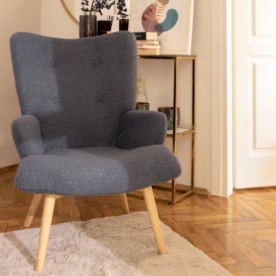 Кресло мягкое Homla MOSS TEDDY BOUCLE Темно-синий 209869 фото - 6