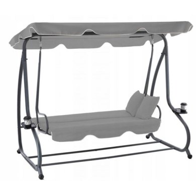 Садова гойдалка Garden Line 210х120х170 см Сірий - 7 Садова гойдалка Garden Line 210х120х170 см Сірий KRE9771 фото - 7