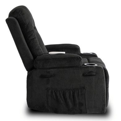 Кресло мягкое раскладное массажное с реклайнером Mebel Elit BOX Velvet Черный - 4 Кресло мягкое раскладное массажное с реклайнером Mebel Elit BOX Velvet Черный ME.BOX2/CZ/SZTR/FW фото - 4