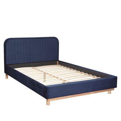 Ліжко Homla KARALIUS Welur 140x200 см Темно-синій - 4 Ліжко Homla KARALIUS Welur 140x200 см Темно-синій 207726 фото - 4