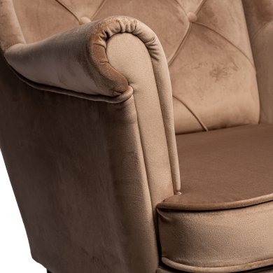 Крісло м'яке Signal Lady Welur Темно-бежевий LADYV40 фото - 3