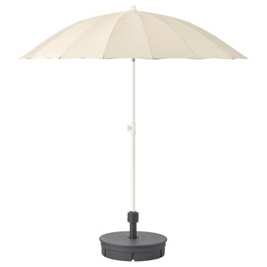 IKEA Садовый зонт с основой SAMSO 200 см Бежевый (ИКЕА SAMSÖ) 29219324
