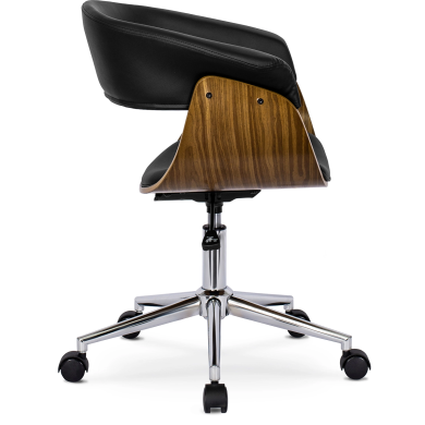 Крісло поворотне Mebel Elit MICHIGAN | Чорний / Дерево - 3 Крісло поворотне Mebel Elit MICHIGAN | Чорний / Дерево ME.MICHIGAN/CZ/E/FO фото - 3