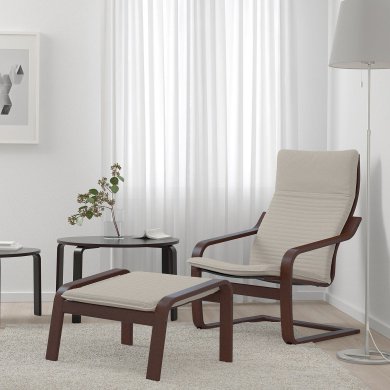 IKEA Підставка для ніг POANG Світло-бежевий (ИКЕА ПОАНГ) 09244683 фото - 8