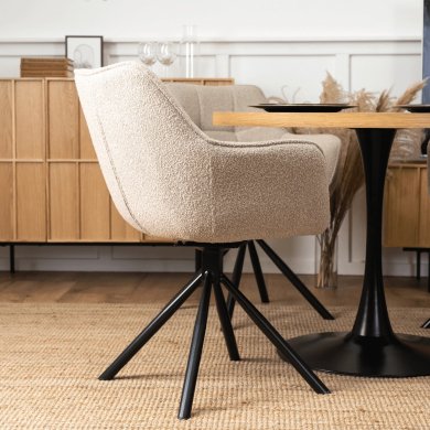 Обідній стілець поворотний Mebel Elit PEONY Бежевий ME.PEONY/BZ/T/K фото - 8