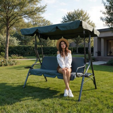 Садовые качели Garden Line 170x110x153 см Антарцит - 12 Садовые качели Garden Line 170x110x153 см Антарцит KRE3088 фото - 12