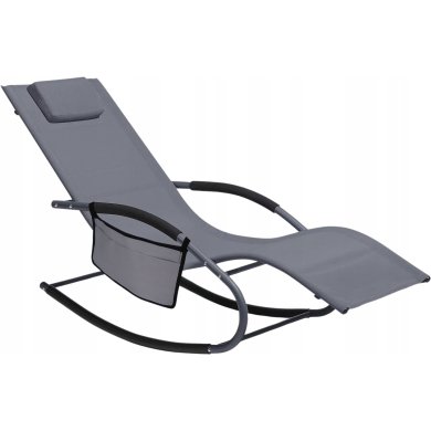 Шезлонг-качалка Garden Line LEZ1601 Темно-серый - 2 Шезлонг-качалка Garden Line LEZ1601 Темно-серый LEZ1601 фото - 2