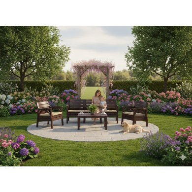 Комплект садових меблів Garden Line SANTANA BIG Коричневий KAS0867/1 фото - 5