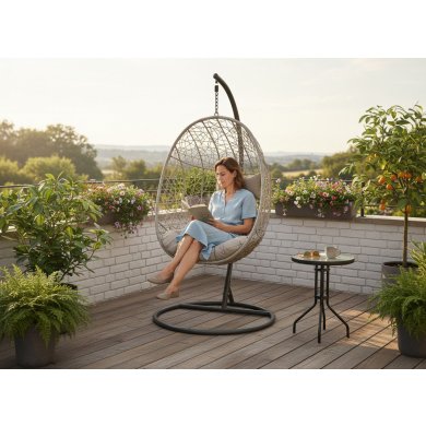 Підвісне крісло-кокон Garden Line FAT6444 Сірий FAT6444 фото - 8